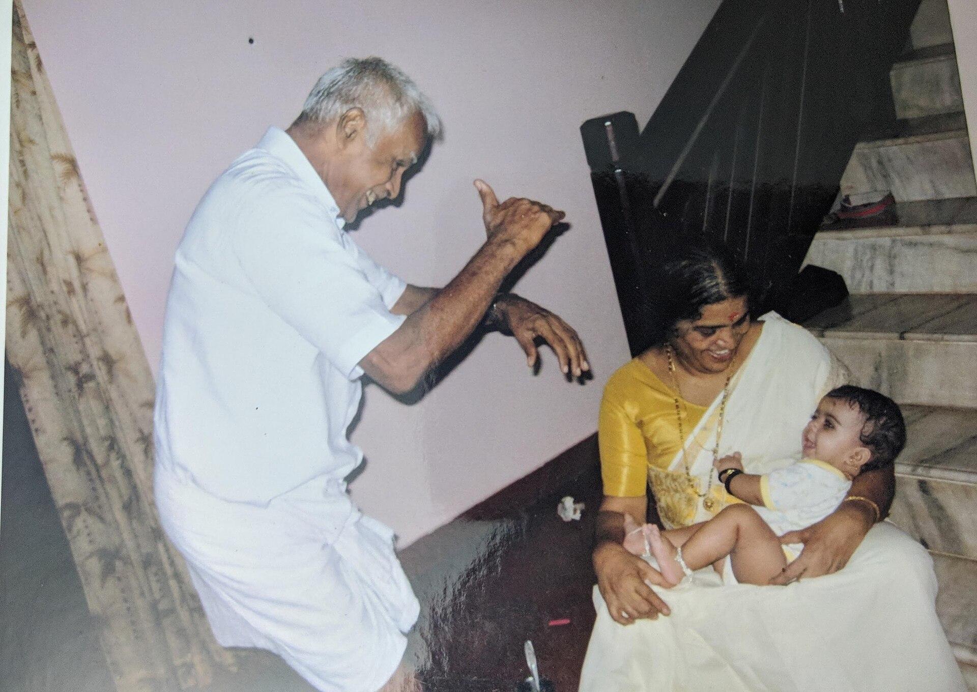 Grandparents and grandchild together