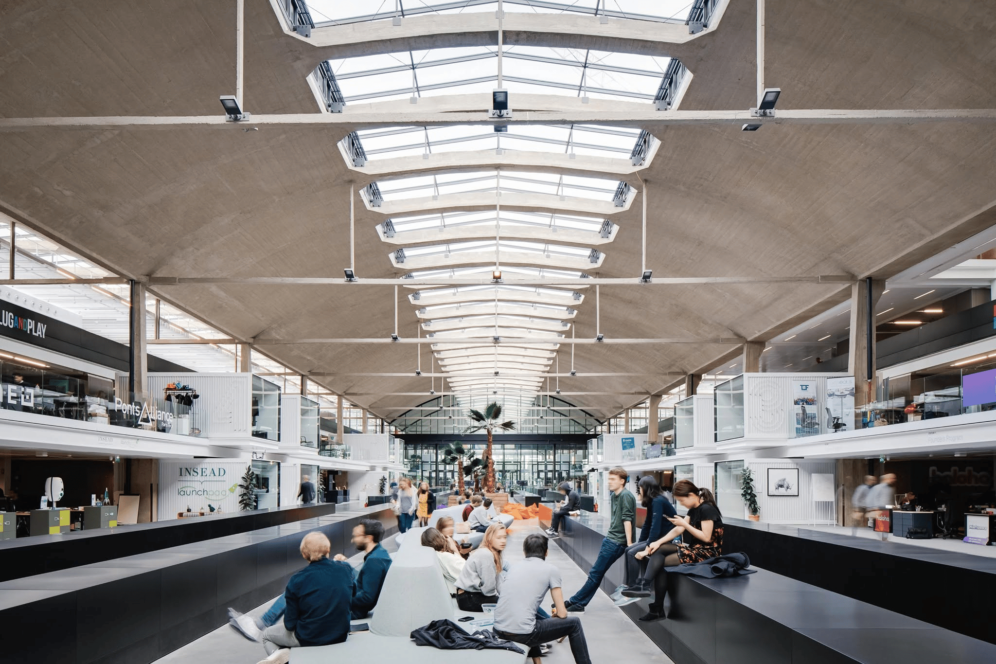 Station F startup campus interior in Paris